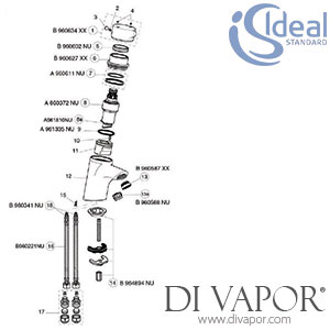 Ideal Standard Avon 21 Basin Mixer Self Closing Non Domestic Tap Spare Parts - IDL DV 173